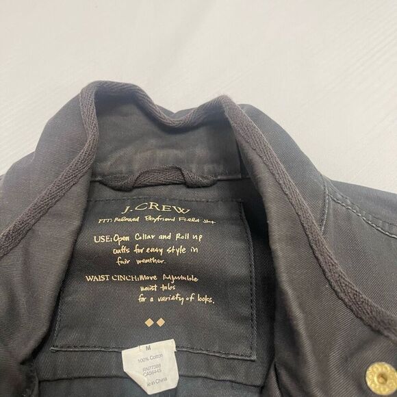 J. Crew Relaxed Boyfriend Field Wax Dark Grey Jacket Size Medium - Picture 2 of 9